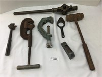 7 pcs. Antique Tools - Clamps & More