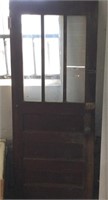 Antique 3-Pane Wood Door