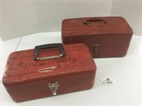 2 pcs. Vintage Metal Tool Boxes