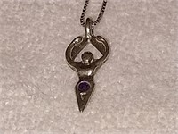 Sterling Silver Fertility Goddess Necklace