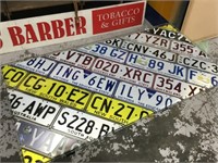 Custom Made Number Plate Table with Glass Top