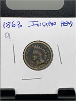 1863 INDIAN HEAD PENNY