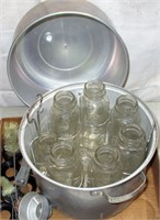Vintage Bottle Washer with Bottles and Accessories