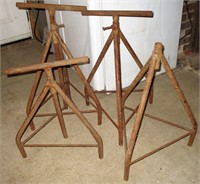 Lot of 4 Tubular Frame Sawhorse/Stands