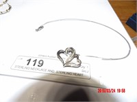 STERLING NECKLACE AND  STERLING HEART