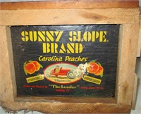 Gaffney SC Sunny Slope Peaches Advertising Crate