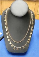 18k GP Necklace and Bracelet, Gold Colored Necklac