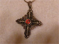 Sterling Silver Filigree Cross Necklace