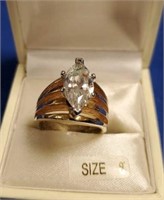Ladies Size 6 Ring with Large Stone