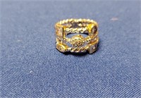 Ladies Twisted Stoned Ring Size 7