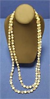60" Faux Pearl and Beaded Necklace