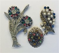 Multi Colored Stone Brooches