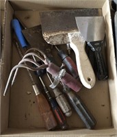 Lot of various  hand tools  including, scapers ,
