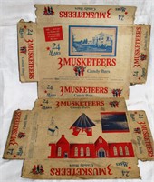 1950's 3 Musketeers Candy Box with Church Cut Out