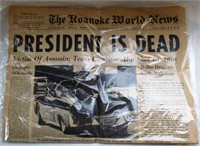 Roanoke VA World News President is Dead Newspaper