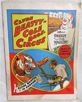 Vintage Clyde Beatty-Cole Bros Circus Program