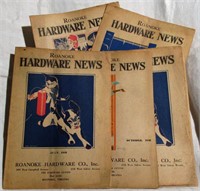 Lot of 1930's Roanoke Hardware News Magazines