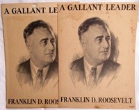 Franklin D Roosevelt Campaign Window Flyers