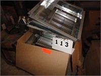 BOX OF ASSORTED SHEET METAL PANS