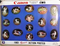 Canon Cameras 1983 Braves Action Poster