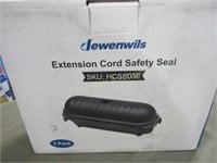 Extension cord safety seal