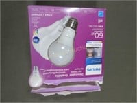 Three Philips dimmable LED 60W bulbs