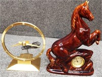 Electric Jefferson Clock & Wind-up Horse Clock