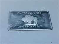 Titanium wafer- troy ounce- American Bison