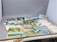 small box- vintage postcards- 1909- 1949
