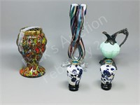 collection-5 ornaments, glass & cloisonne