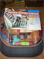 VINTAGE MCM LEATHER PATCHWORK CAR SEAT CUSHION