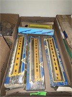 ASST. HO TRAINS- BOXES ARE MOLDY, MODEL RR TIES