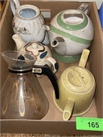ASST. VINTAGE TEAPOTS, COFFEE POT- NEED CLEANED