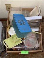 BL- ASST. PLASTIC CONTAINERS, MEASURING CUPS, ETC