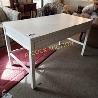 (S) white table with 2 drawers