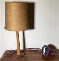 2 pcs. Vintage Lamps - 1 Mid-Century, 1 Desk