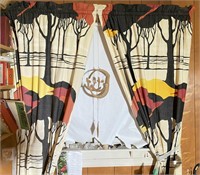 Mid-Century Tree Safari Curtains & Face Mobile