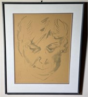 1976 Aase Vaslow Self Portrait Ink on Paper