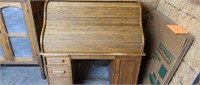 Roll Top Desk, Furniture, Antique,