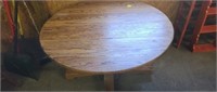 Round Oak Pedestal Foot Table, Antique, Furniture