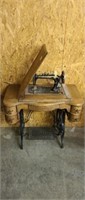 20th Century Treadle Sewing Machine in the Cabinet