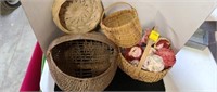 Vintage Egg Baskets, Material Balls,