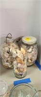Sea Shells, Assorted Small Shells, Gal Glass Jars