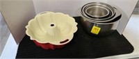 Stainless steel Mixing Bowls, Bunt Pan