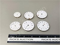 6 vintage pocket watch works -