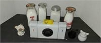 Vintage Porcelain Set, Pevely & Reiss Milk Bottles