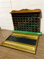 vintage pool score board & golf ball rack