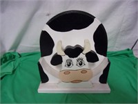Wooden Cow Paper Plate Holder