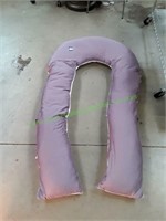 Body Pillow with Purple & White Cover