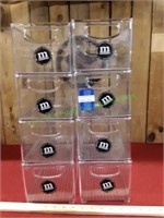 (8) M Design Storage Bins